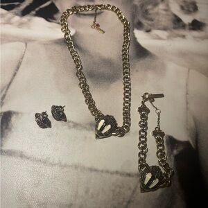 Kurt Geiger Necklace, Bracelet, and Earrings set